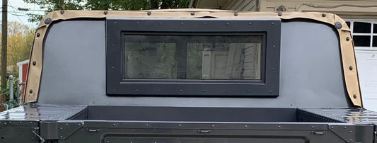 Premium Iron 2-Man Curtain - Rear Curtain Replace Canvas With Steel fits Humvee M998 HMMWV