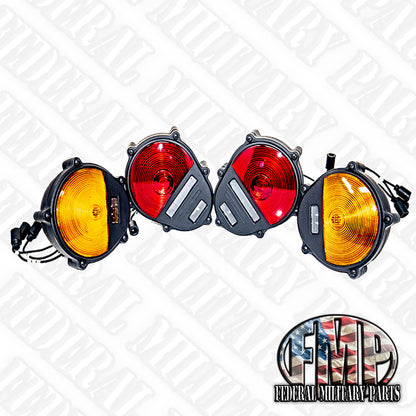 2 Front and 2 Rear turn signal light assemblies plus two rear turn signal light assemblies.  Four pieces total. Color Choice.