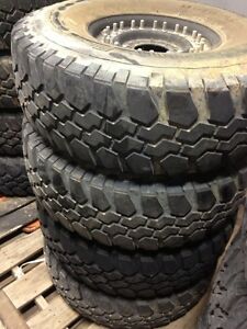 Matched Sets of Two, Four or Five 37" Tall 65%-90% Tread Bfg Mounted on 12 bolt rims and Includes Run-Flat Inserts