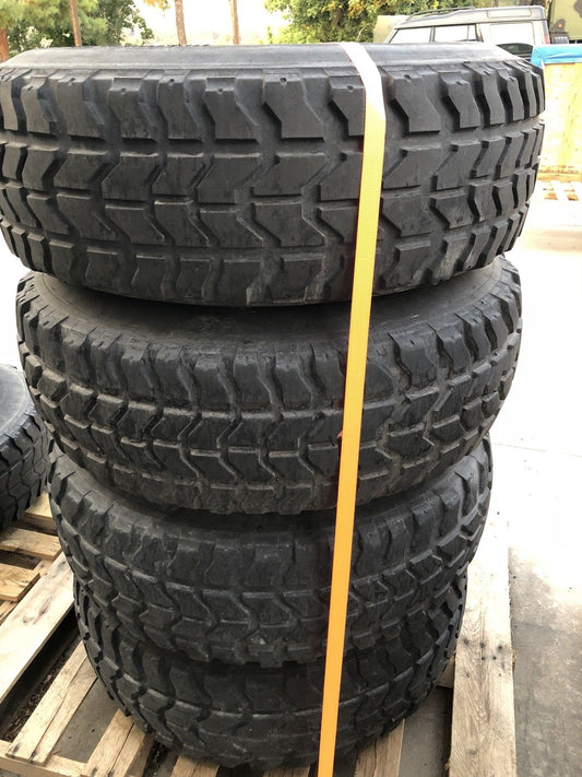 Tires - Matched Set of Four or Five - 37" - Goodyear MT Radials - Mounted on Rims - Includes Run Flat Inserts for Military Humvee