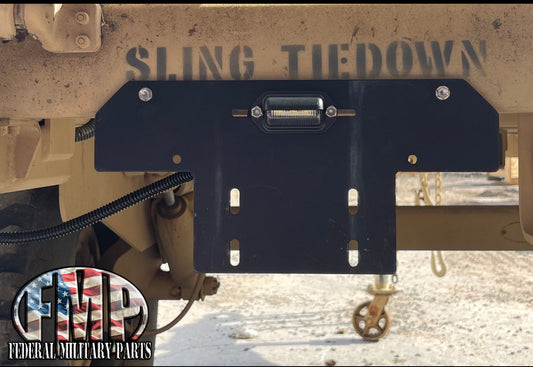 Slantback Airlift Bumper Basic License Plate Bracket (A2) With or Without Plug and Play Light fits Humvee