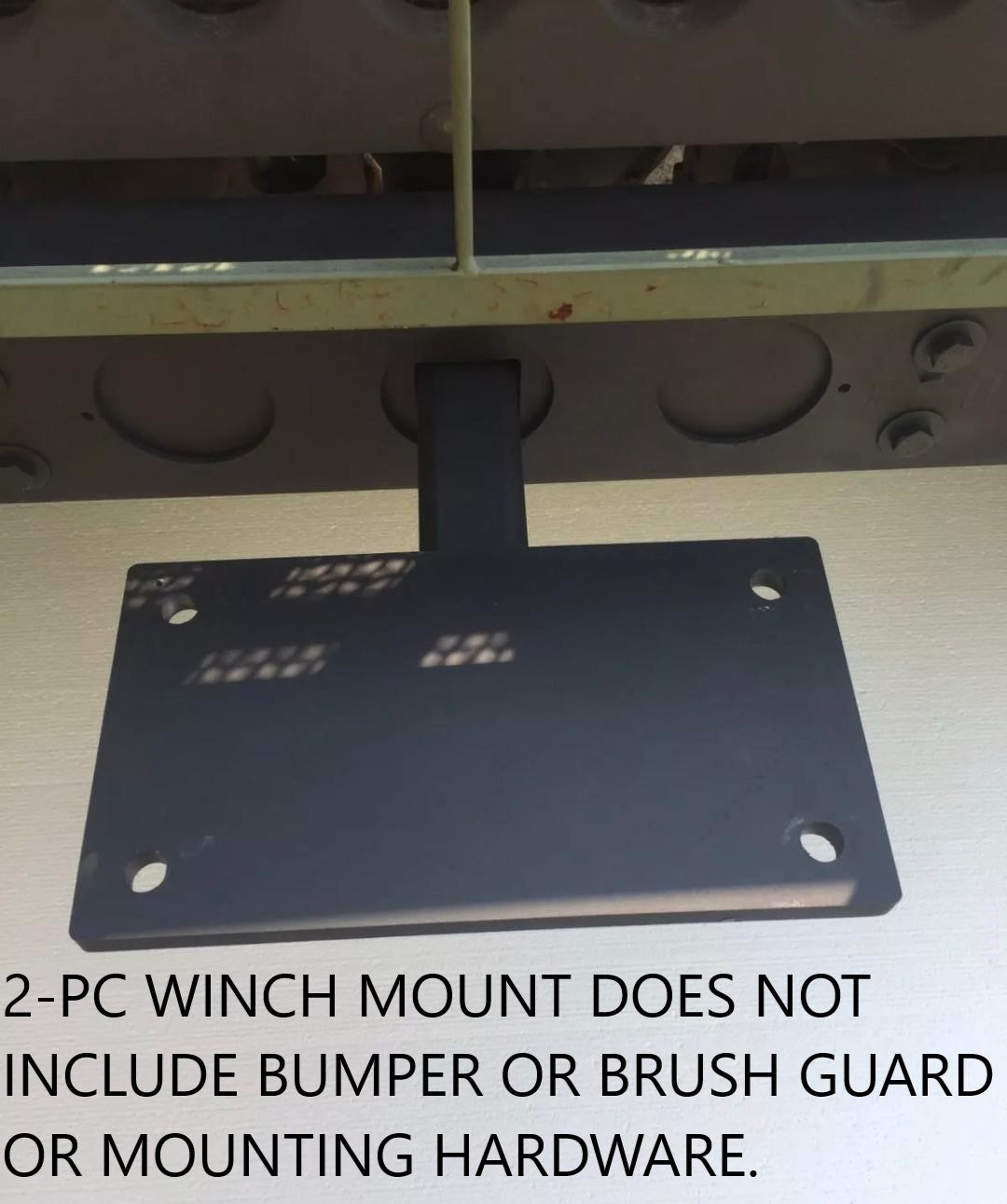 2-Piece Winch Mounting Plate Plus 2" Receiver Mounts Behind Bumper fits Military Humvee M998 Slant Back M1045A2 M1043A2