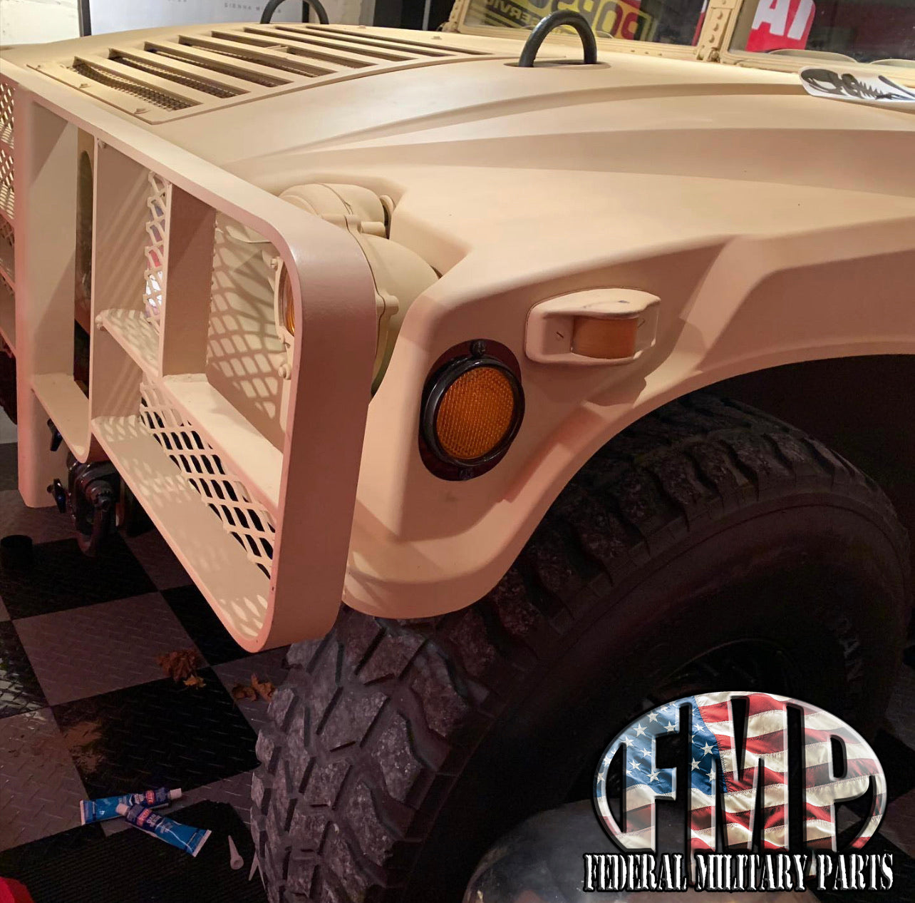 M998 Humvee Brush Guard Luverne H15-GGB + Screen + Mounting Bracket + Pins + Hardware
