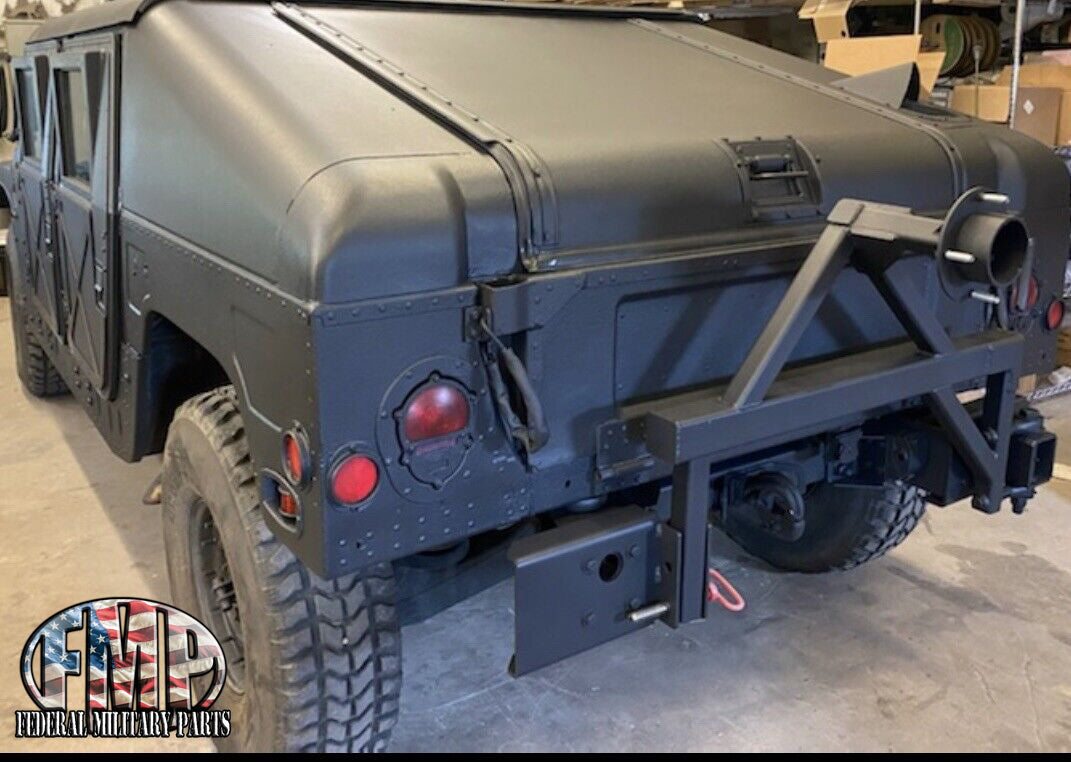 Swing away military Humvee tire carrier mounts on rear bumper – Federal ...