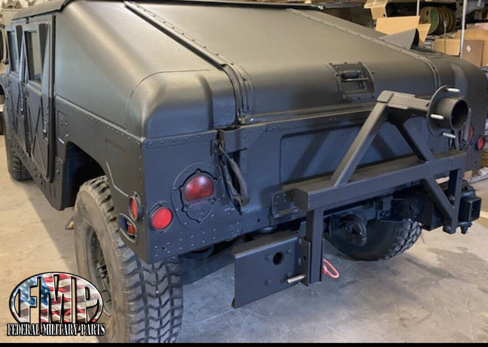 Swing away military Humvee tire carrier mounts on rear bumper – Federal ...