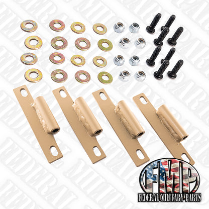 Set of 2 or 4 Door Hangers Mounting Hinge Half Door Hanger for Humvee M998 M1025/M1038/HMMWV/H1/HUMMER