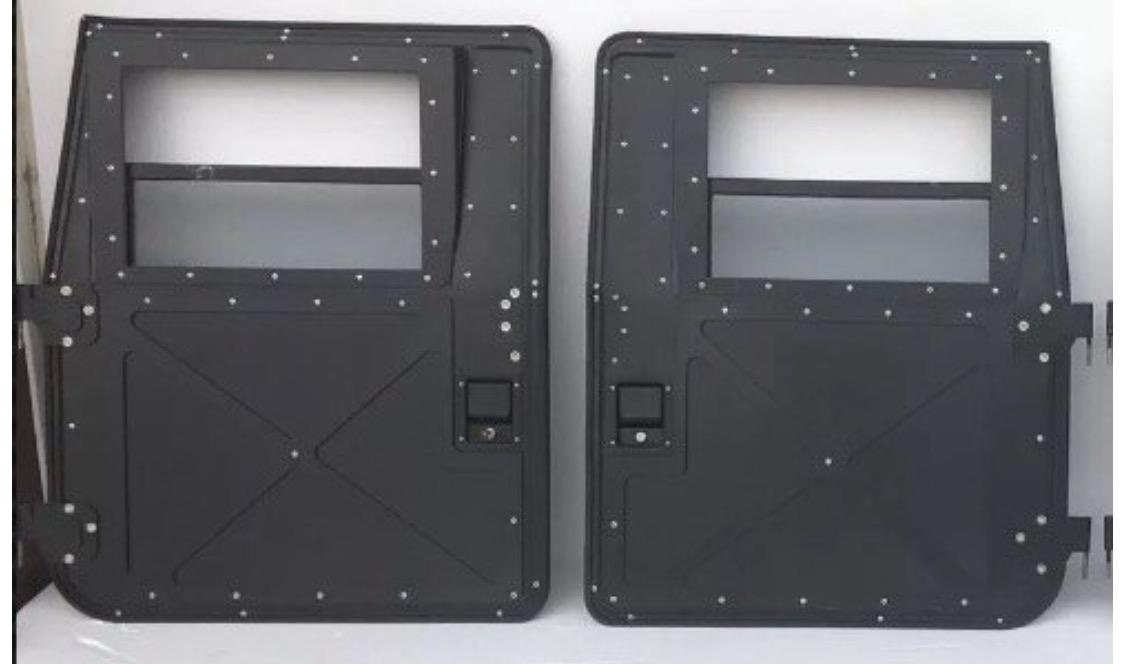 black x-doors for humvee