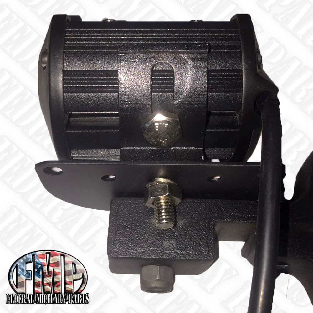 MOUNTED DUAL BACKUP SQ LIGHTS + BRACKET 12V - 24V LED MILITARY HUMVEE ...