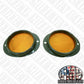 Military Vehicle Reflector - Pair - Body Color Choice- Amber or Red Lens