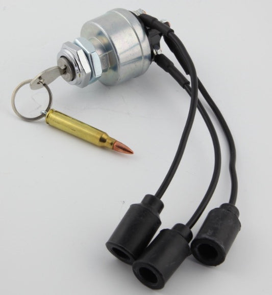 UNIVERSAL Military Keyed Ignition Starter Switch with Bullet Key Chain - PLUG AND PLAY for Humvee