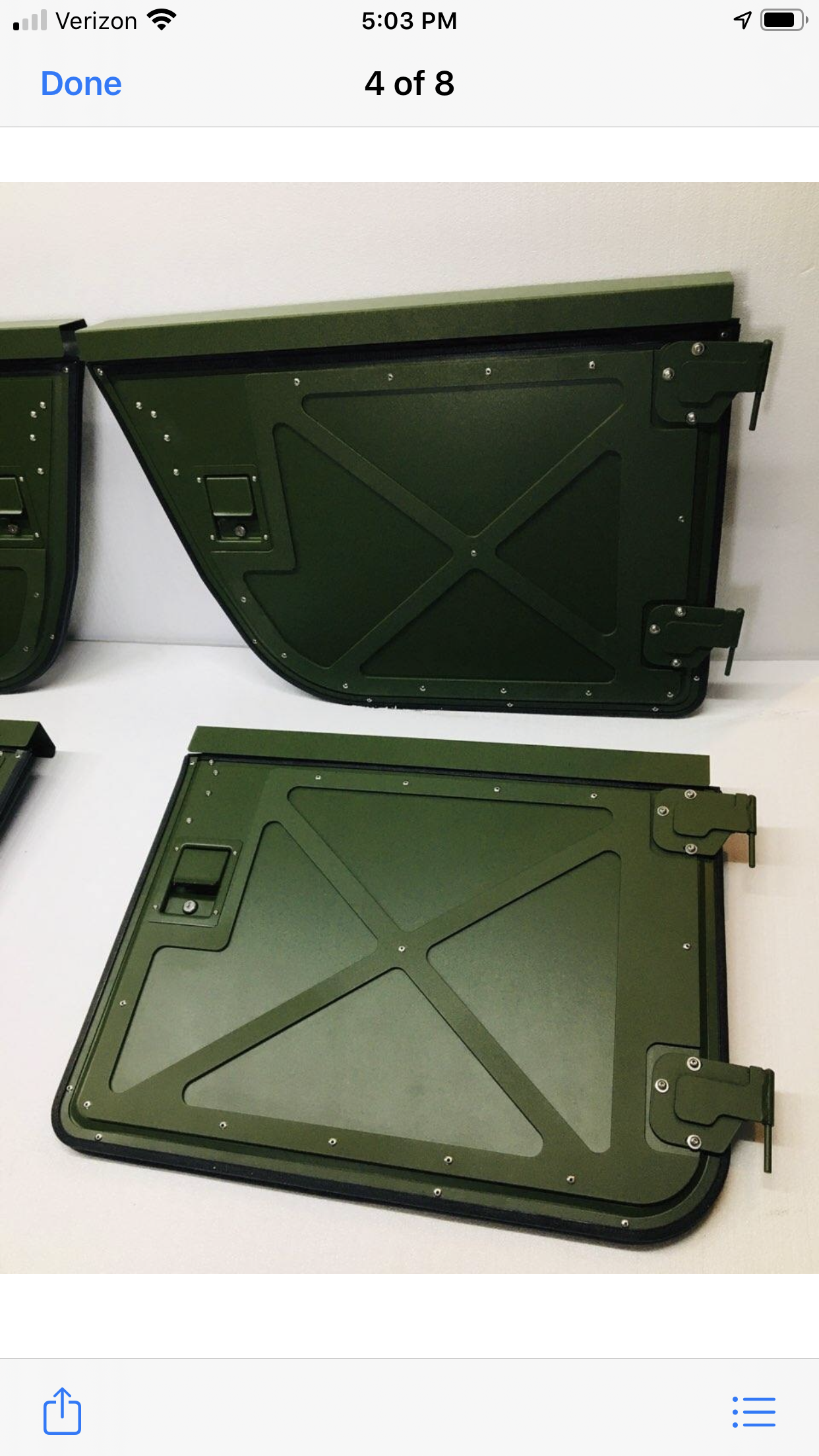 Tactical Half Doors, Set of 4, Black, Tan or Green, fits Humvee Tactical Half Doors, Set of 4, Black, Tan or Green, fits Humvee