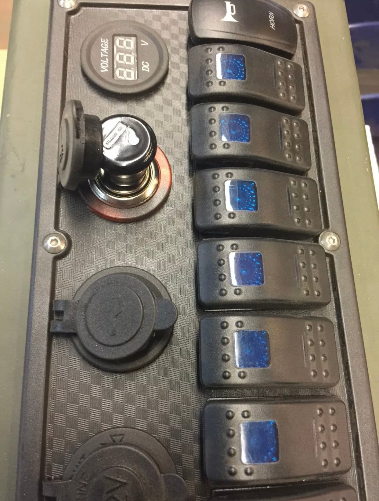Humvee Controller Panel Ammo Can Center Console Control Panel (C) No Cup Holders - for the Hum ...