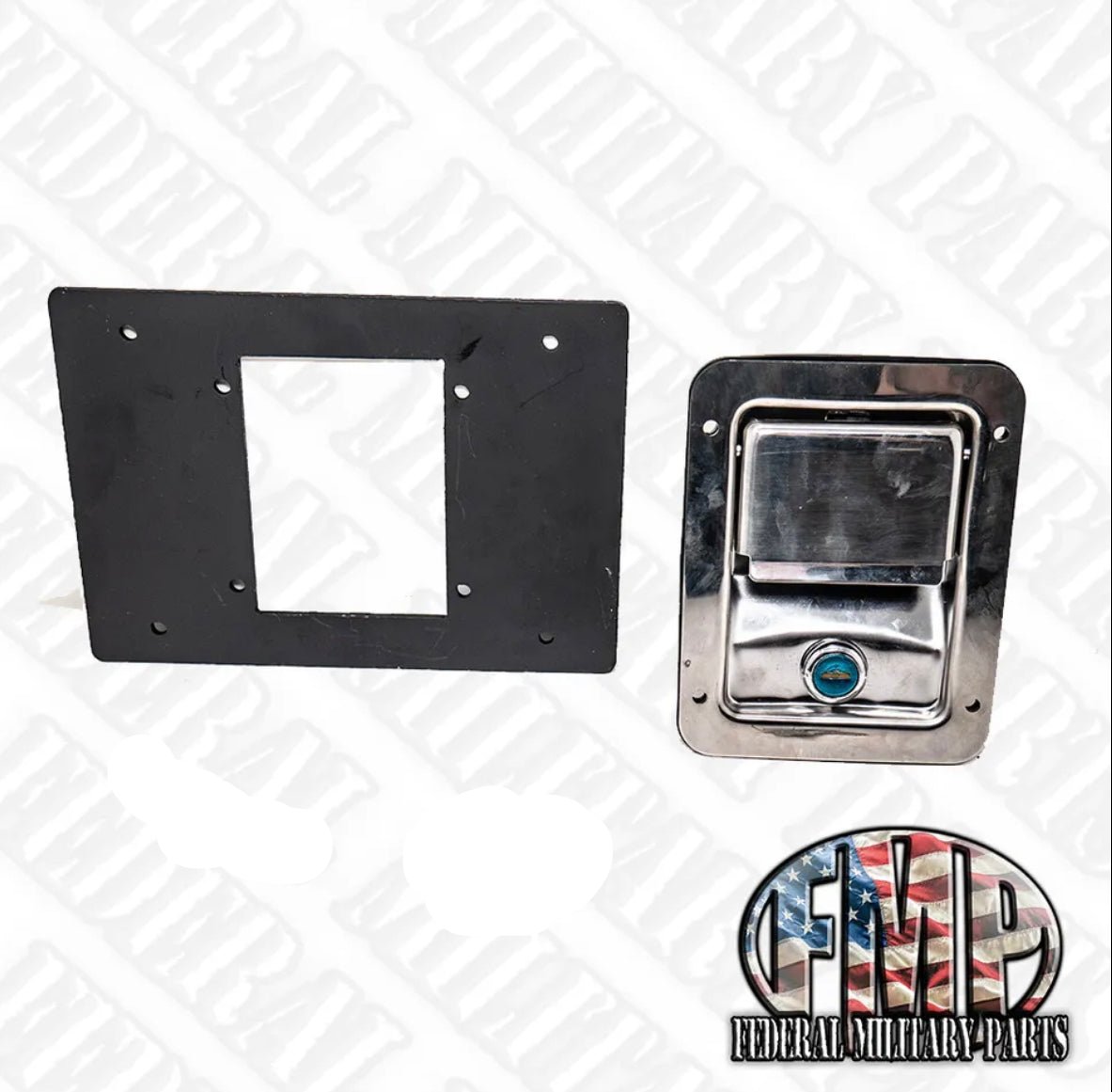 LOCKING SLANTBACK HANDLE REAR EXTERIOR HATCH LATCH + PLATE M998 