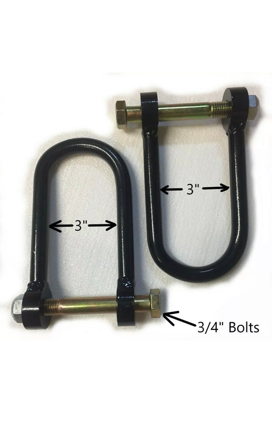 Welded Clevis Pair - 3" X 9" fits Airlift Bumper Military Humvee A2 Bumper Shackle
