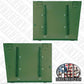 Left Rear and Right Rear Seat Support Tray Pair fits Humvee 12339047-2, 2540-01-185-4387