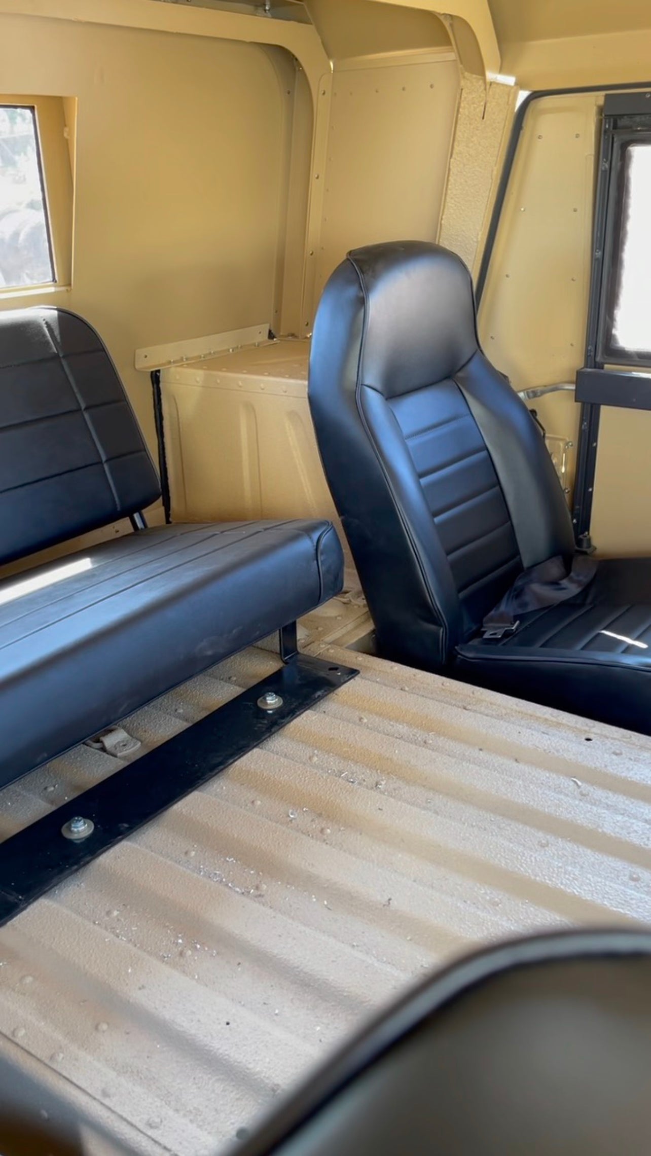 Center Rear Seat for Military Humvee Mounting Bracket Optional