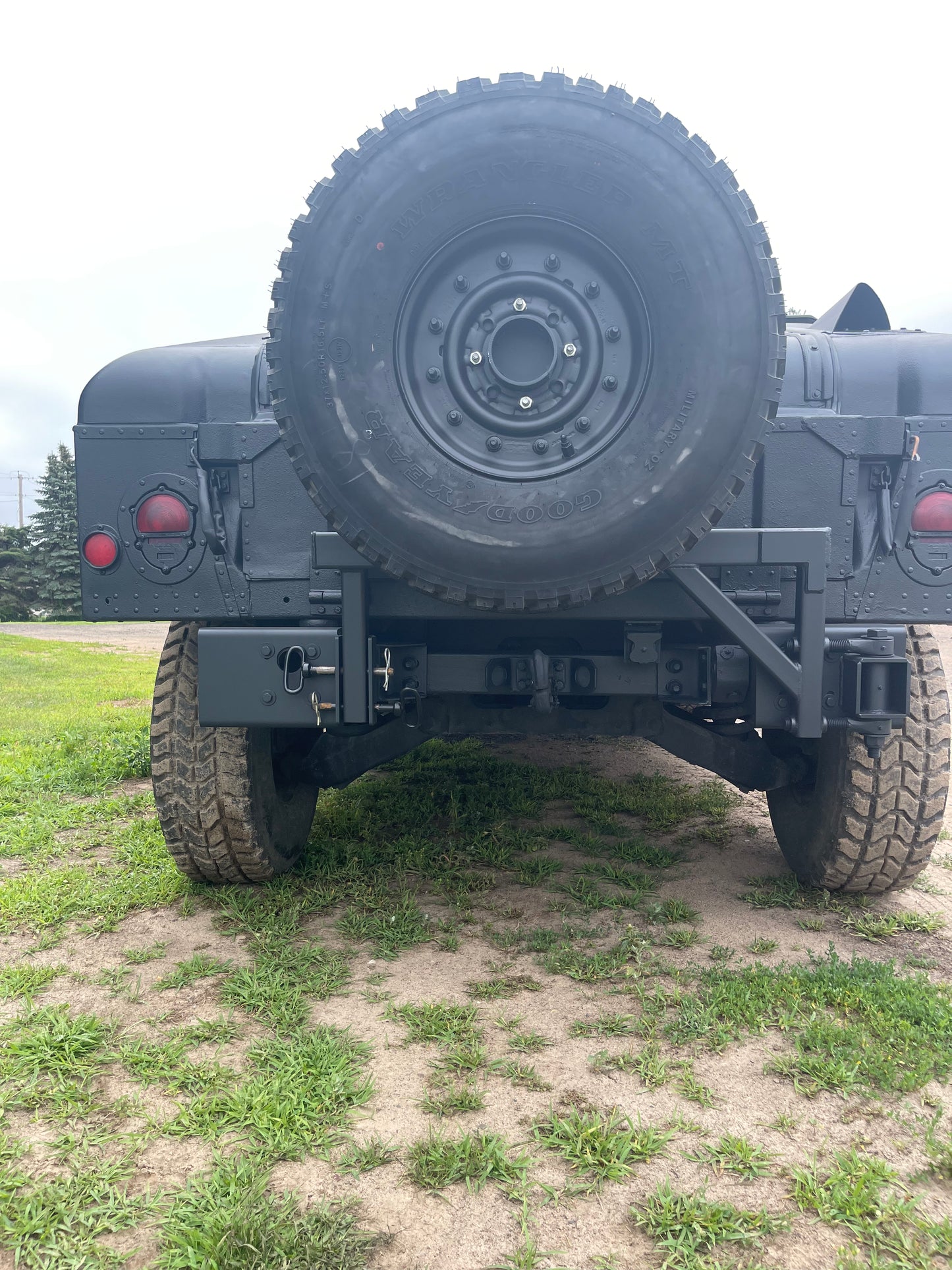 Bumperless Swing Away Tire Carrier for Military Humvee - Rear Bumper / M998 / M1038 / HMMWV Vehicles