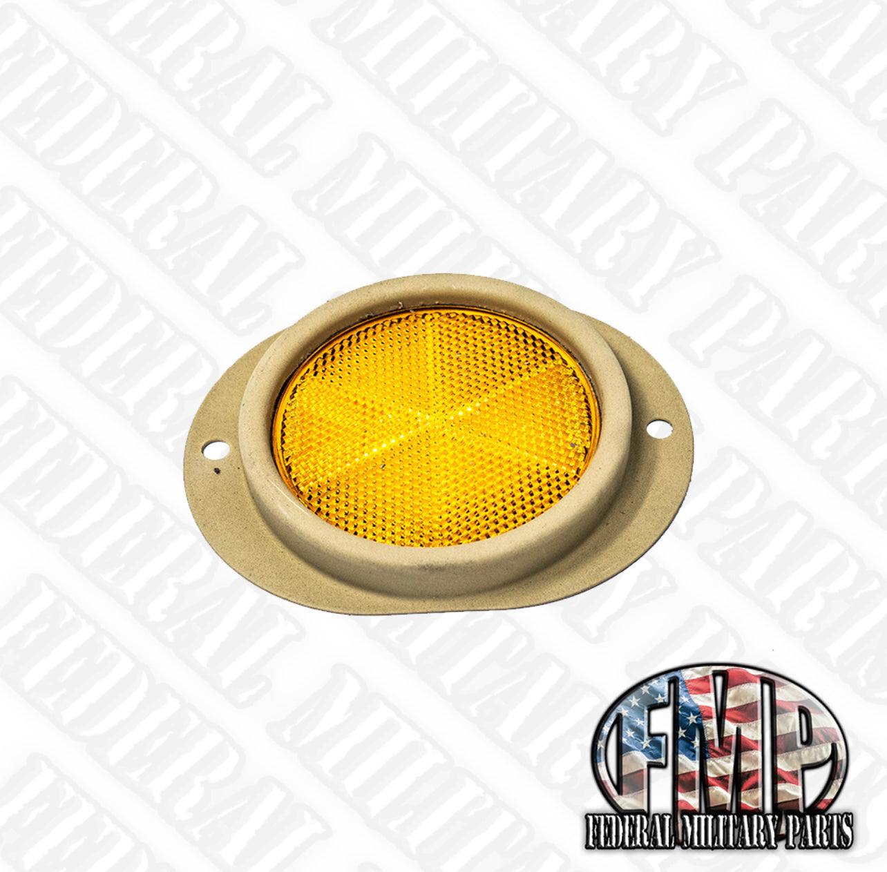 Military Vehicle Reflector - Single - Amber or Red Lens - Black, Tan or Green Body