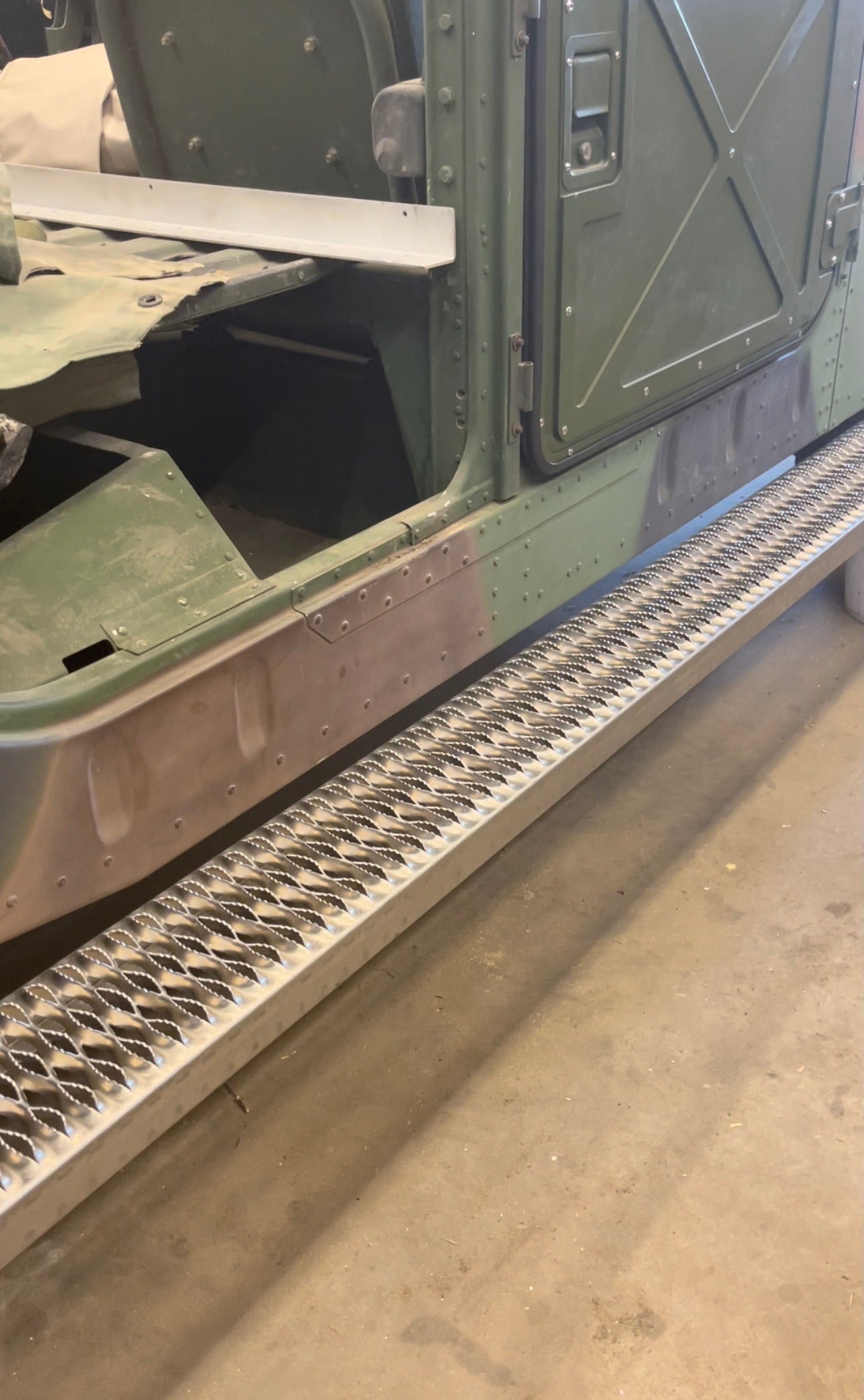 Militaire Humvee Combat Foot Rails Aluminium