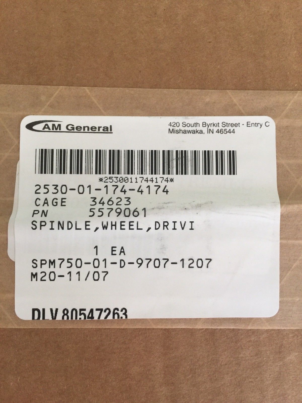 NOS Spindle Non-CTIS Knuckle Humvee M998 Axle Wheel
