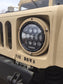 Phares militaires 5-Ton L.E.D. Black Bezel Paire Head Light Plug & Play 75W hmmwv