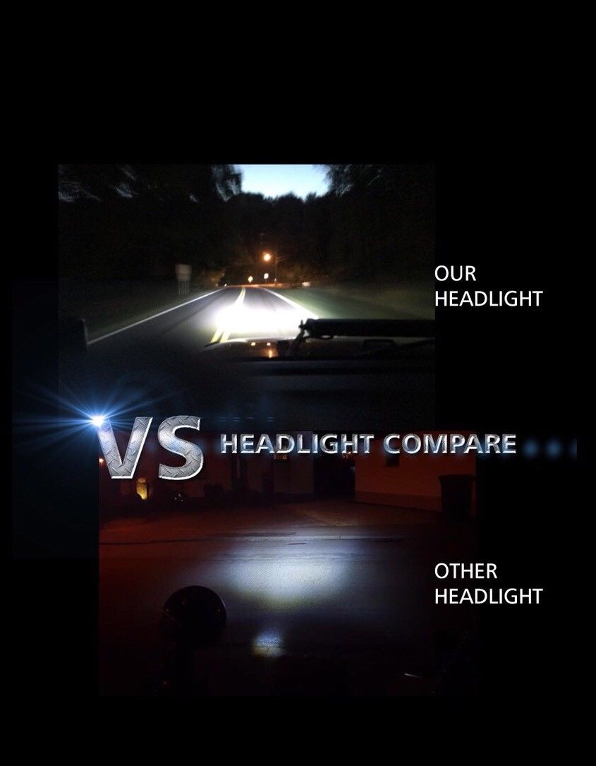 Military Headlights 5-Ton L.E.D. Black Bezel Pair Head Light Plug & Play 75W hmmwv
