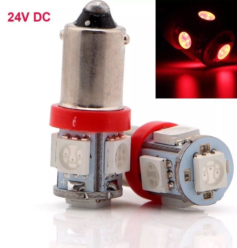 HUMVEE RED LED Dash light bulbs, BRIGHTEST HMMWV M998 24V REPLACEMENT BULBS